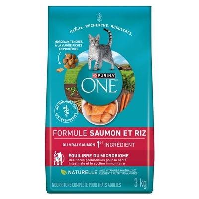 Purina ONE Saumon et Riz, Nourriture Sèche pour Chats 3 kg, 0,80 $/100g
