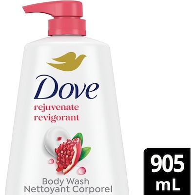 Dove Nettoyant Corporel avec Pompe  Grenade et Hibiscus  905 ml, 1,44 $/100ml