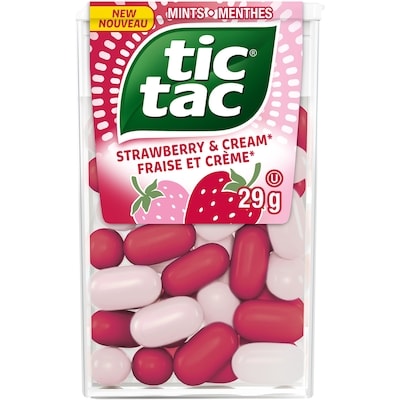 Tic Tac Mints, Strawberry and Cream, Mint Candy, 60 Pills (Case of 12) 12x29.0 g, $5.17/100g