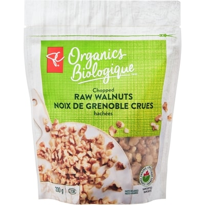 PC Organics Chopped Raw Walnuts 200 g, $4.00/100g