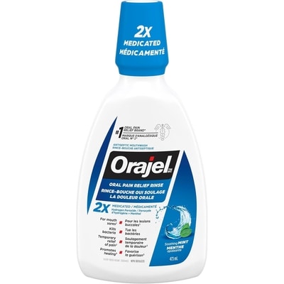 Orajel Rince-bouche antiseptique qui soulage la douleur orale 473 ml, 4,12 $/100ml