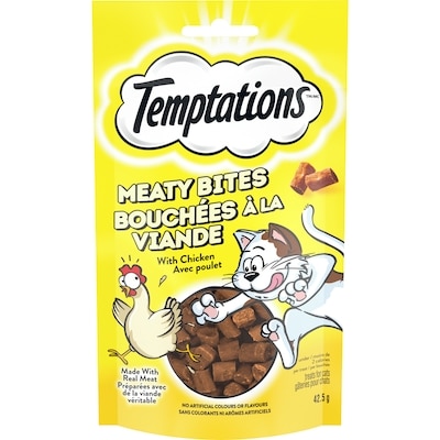 Temptations Gâteries pour chats BOUCHÉES À LA VIANDE avec poulet 43 g, 8,12 $/100g