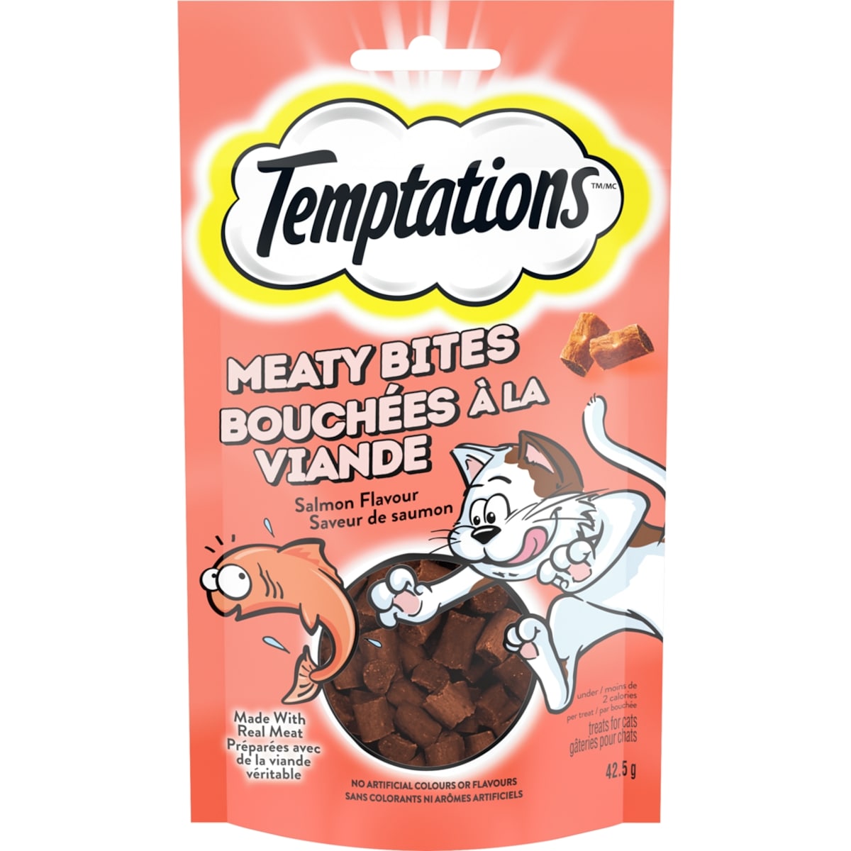 Temptations Meaty Bites Adult Cat Treats, Salmon 43 g, $8.12/100g