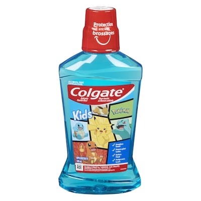 Colgate Kids Anticavity Fluoride Rinse Pokémon Bubble Fruit 500 ml, $1.30/100ml