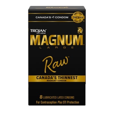 Trojan Magnum Raw Large Size Lubricated Condoms 8 ea, $1.69/1ea