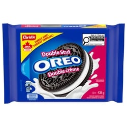 Christie Biscuits-sandwiches au chocolat OREO Double crème, format familial 436 g, 1,26 $/100g