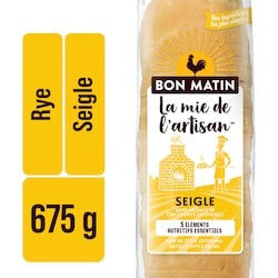 Bon Matin Pain de seigle la mie de l’artisan 675 g, 0,59 $/100g