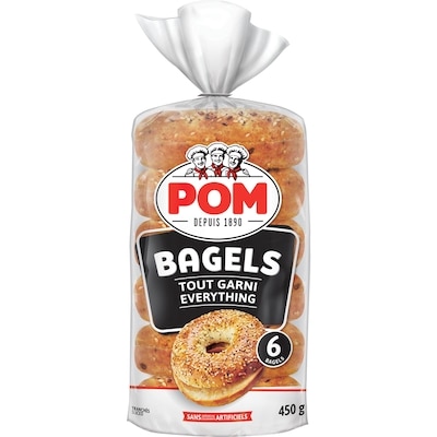 POM Everything Bagels 450 g, $0.89/100g