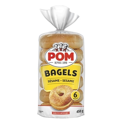 POM Bagels au sésame 450 g, 1,22 $/100g