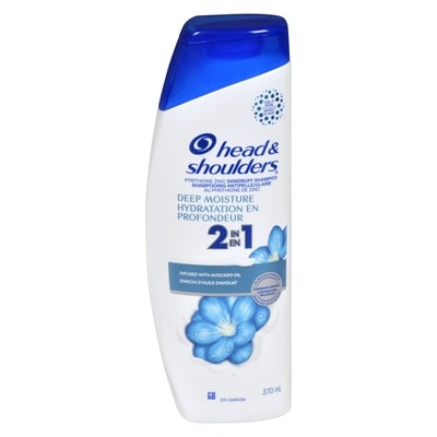 Head & Shoulders Shampooing et revitalisant 2 en 1 s Hydratation en profondeur 370 ml, 1,97 $/100ml