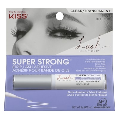 Kiss Lash couture super strong adhésif pour bande de cils transparent 1 ea, 10,00 $/1ch