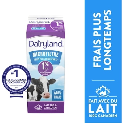 Dairyland Lait 1% microfiltré 1.89 l, 0,35 $/100ml
