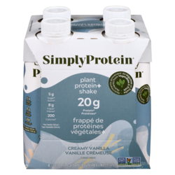 Simply Protein Plant Protein+ Shake Creamy Vanilla Flavour (Case) 4x330.0 ml, $0.98/100ml