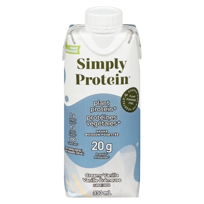 Simply Protein Protéines végétales+ boisson fouettée vanille crémeuse saveur 330 ml, 1,06 $/100ml