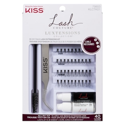 Kiss Lash couture luxtensions collection trousse d'extension de faux cils 3d à poser soi-même 1 ea, 24,99 $/1ch