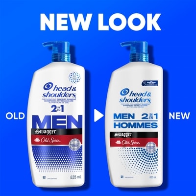 Head & Shoulders Mens 2 in 1 Dandruff Shampoo and Conditioner, Swagger 835 ml, $1.91/100ml