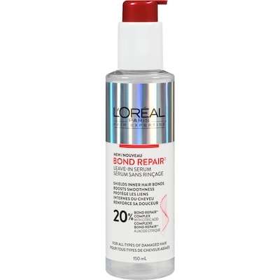 L’Oréal Hair Expertise Bond Repair Sérum Sans Rinçage, Répare Tous Les Types de Cheveux Abîmés, avec Complexe à L’Acide Citrique 150 ml, 7,33 $/100ml