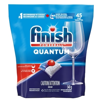 Finish Dishwasher Detergent Pods, Quantum Max, Fresh, 45 Tablets, Shine and Glass Protect 1 ea, $17.99/1ea