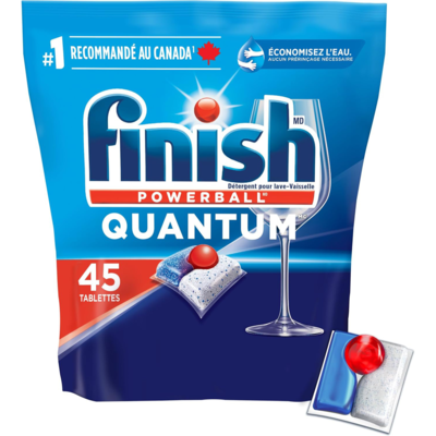 Finish Détergent pour lave-vaisselle, Quantum Max, Frais,  Éclat et protection pour le verre 1 ea, 13,99 $/1ch