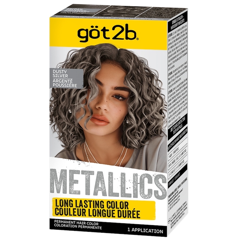 Metallics Permanent Hair Colour, M72 Dusty Silver, 1 Application