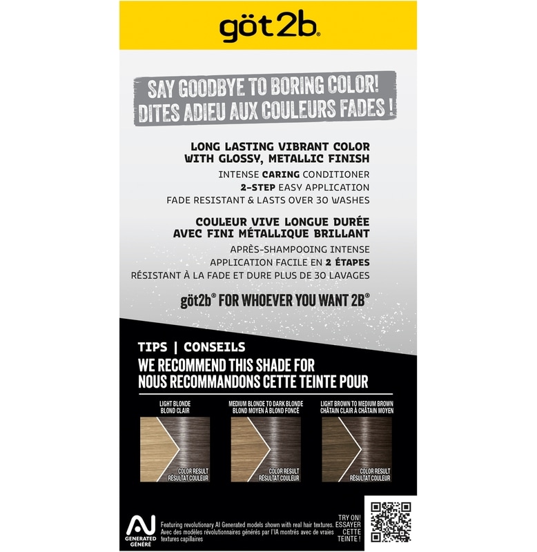 Metallics Permanent Hair Colour, M72 Dusty Silver, 1 Application