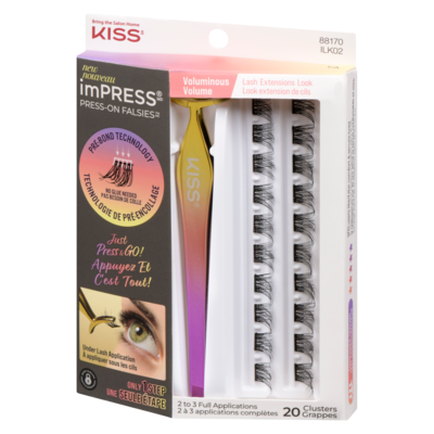 Impress Press-On Falsies Eyelashes, Voluminous