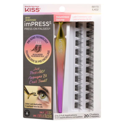 Impress Press-On Falsies Eyelashes, Voluminous