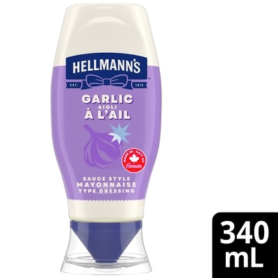 Hellmann's Mayonnaise Type Dressing, Garlic Aioli  340 ml, $1.62/100ml