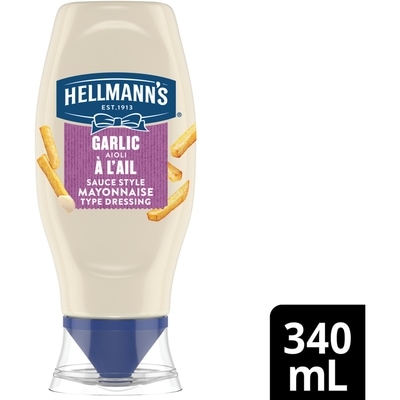 Hellmann’s Sauce style mayonnaise à l'ail Hellmann's  340 ml, 1,76 $/100ml