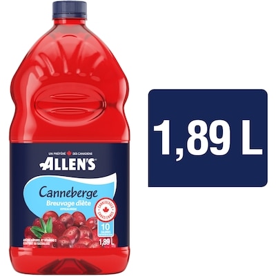 Allen’s Breuvage diète de canneberge 1.89 l, 0,24 $/100ml