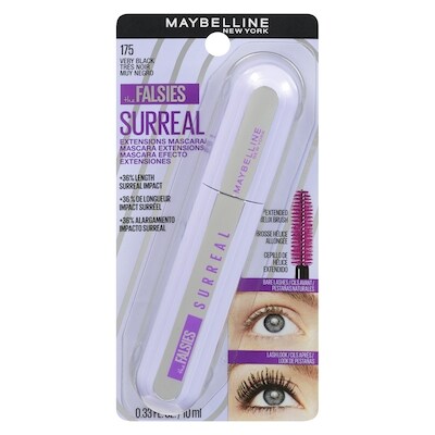 Maybelline Maquillage des yeux, Falsies Surreal, Lavable, Mascara, Très noir 10 ml, 159,90 $/100ml