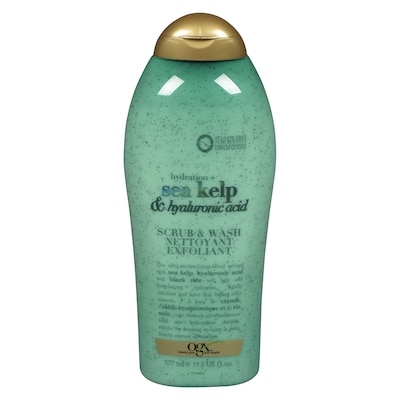 Ogx Scrub & Wash Hydration + Sea Kelp & Hyaluronic Acid 577 ml, $1.73/100ml