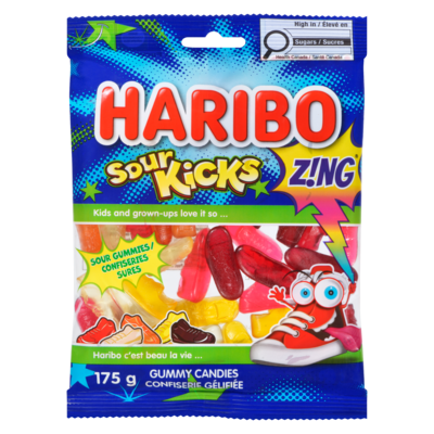 Haribo Sour kicks z!ng confiserie gélifiée à partager 175 g, 1,71 $/100g