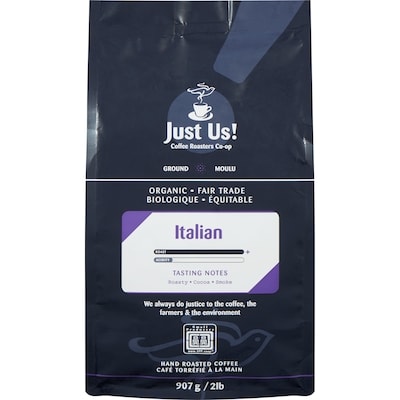 Just Us Café torréfié à la main moulu italian 907 g, 4,08 $/100g