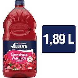 Allen’s Cocktail de canneberge et framboise 1.89 l, 0,24 $/100ml
