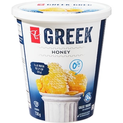 President's Choice Honey Greek Yogurt 750 g, $0.73/100g