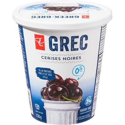 le Choix du Président Yogourt grec aux cerises noires 750 g, 0,73 $/100g