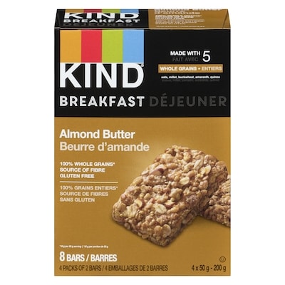 Kind Barre Petit Déjeuner Beurre d'amande 4x50.0 g, 2,50 $/100g