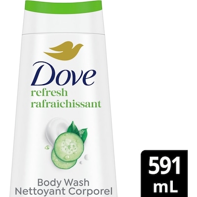 Dove Nettoyant Corporel Concombre et Thé Vert 591 ml, 1,65 $/100ml
