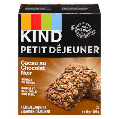 Kind Barre Petit Déjeuner Chocolat noir 4x50.0 g, 3,00 $/100g