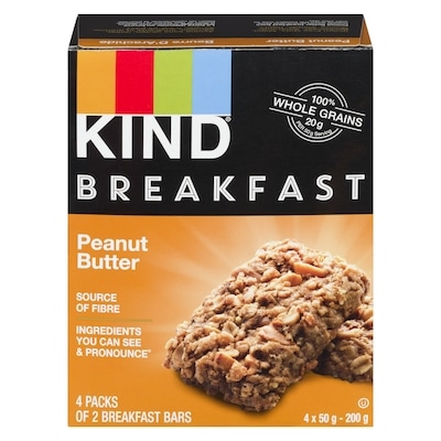 Kind Breakfast Peanut Butter Bar 4x50.0 g, $3.00/100g