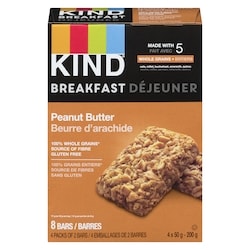 Kind Barre Petit Déjeuner Beurre d'arachide 4x50.0 g, 2,25 $/100g