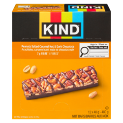 Kind Barres Arachides, caramel salé, noix et chocolat noir 12x40.0 g, 5,21 $/100g