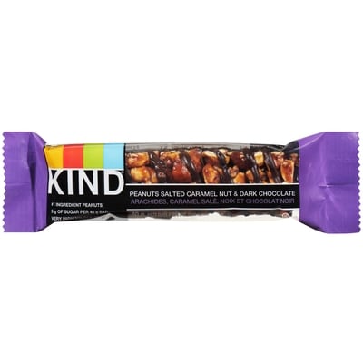 Kind Barres Arachides, caramel salé, noix et chocolat noir 40 g, 6,23 $/100g