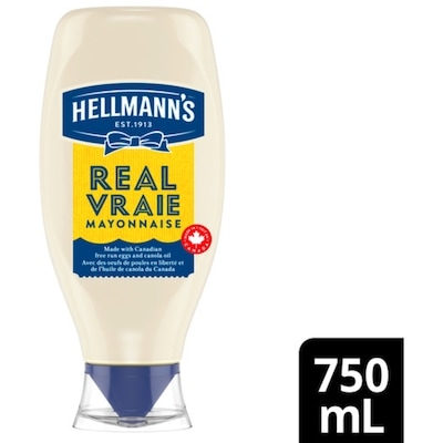 Hellmann’s Mayonnaise pour salades, hamburgers, sans gluten 750 ml, 0,87 $/100ml
