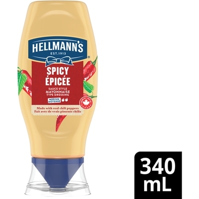 Hellmann's Spicy Mayonnaise Real Sriracha Chili Peppers Squeezable Bottle 340 ml, $1.91/100ml