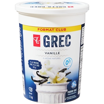 Yogourt grec à la vanille 0%, format club