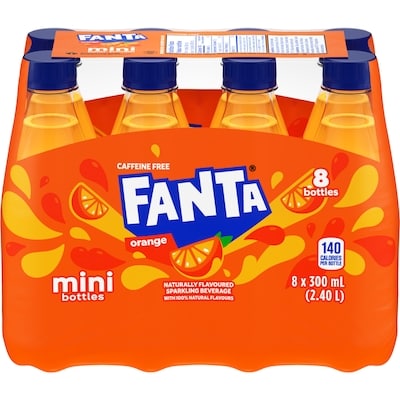 FANTA Soda Orange Bottles 8x300.0 ml, $0.33/100ml