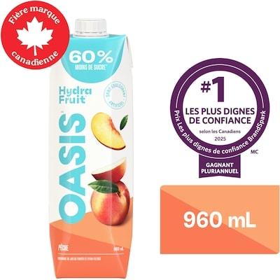 Oasis Breuvage de pêche Hydrafruit 960 ml, 0,21 $/100ml