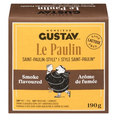 Monsieur Gustav St-Paulin Smoke flavoured Cheese 190 g, $5.78/100g